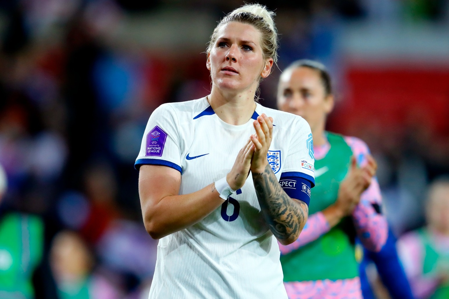 Millie Bright brands lack of VAR ‘mind-blowing’ as England lose to offside goal 