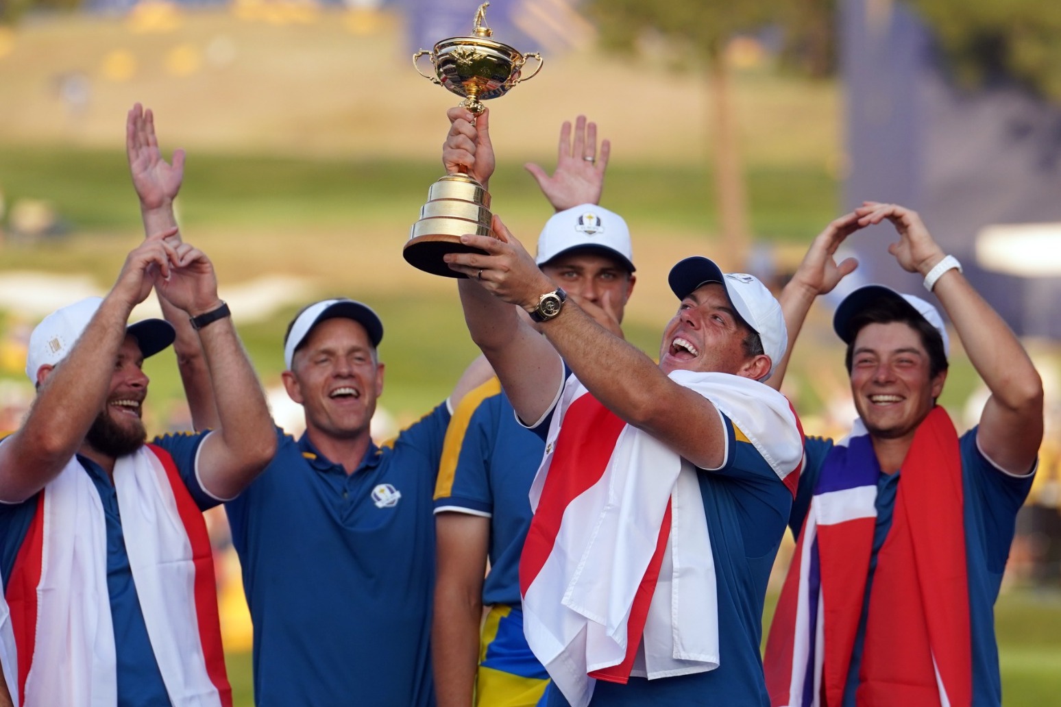 Rory McIlroy says US antics put ‘fire in our bellies’ as Europe regain Ryder Cup 